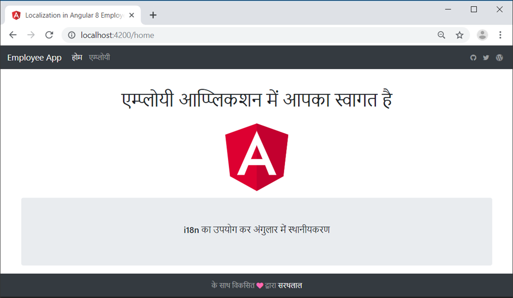Localization In Angular 8 Employee App